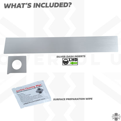 Silver Dash Insert Kit for Range Rover Evoque (2011-18) - LHD