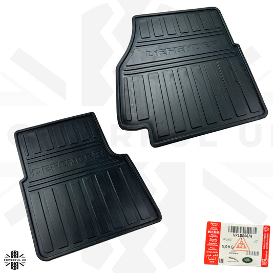 Genuine Front Rubber Floor Mats for the Land Rover Defender 2007 - 2011