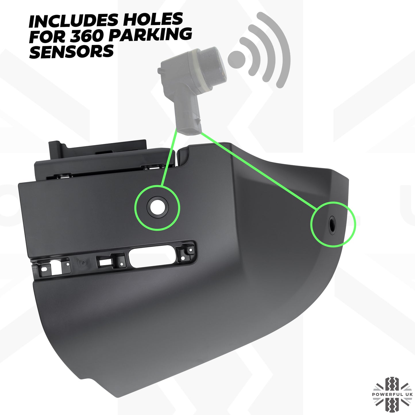 Rear Bumper Corner 'Genuine' for Land Rover Defender L663 in Textured Plastic - RIGHT