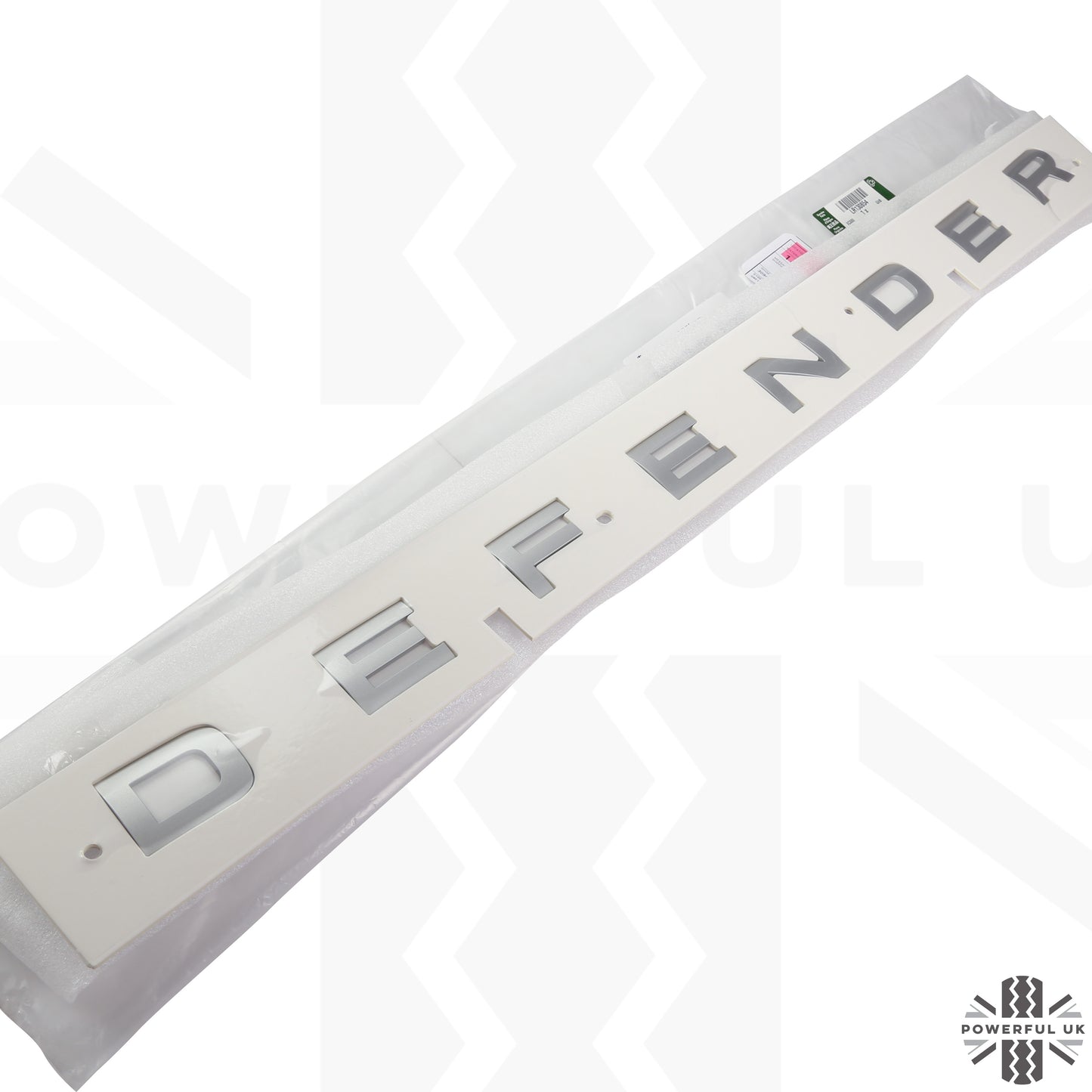 Bonnet Lettering - Satin Silver - for Land Rover Defender L663