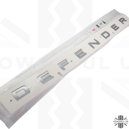 Bonnet Lettering - Satin Silver - for Land Rover Defender L663