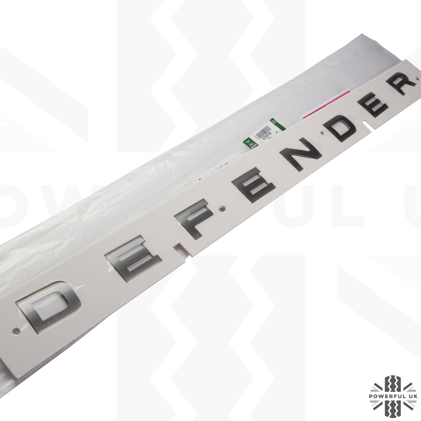 Bonnet Lettering - Silicon Silver - for Land Rover Defender L663