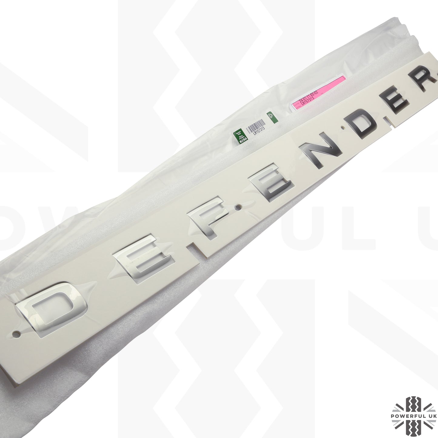 Bonnet Lettering - Noble Chrome - for Land Rover Defender L663