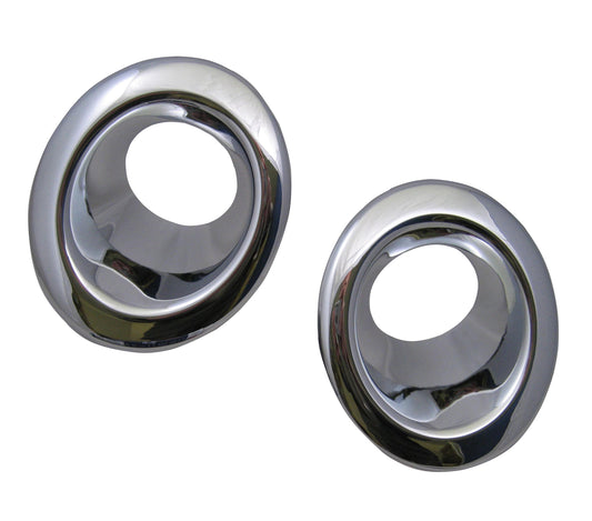 Front Bumper Fog Lamp Covers in Chrome for Land Rover Freelander 2 - PAIR