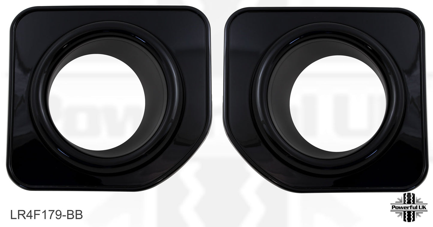 Front Bumper Fog Lamp Bezels Facelift look - Gloss Black - for Land Rover Discovery 4 2010-14