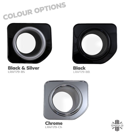 Front Bumper Fog Lamp Bezels Facelift look - Gloss Black - for Land Rover Discovery 4 2010-14