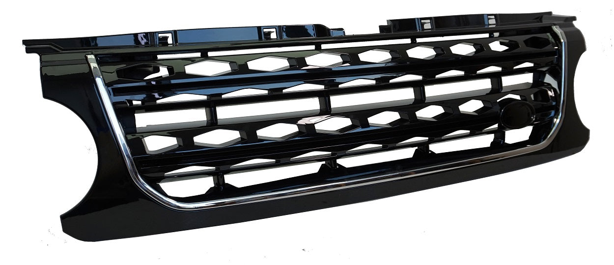 Front Grille "facelift look" - Black / Chrome / Black - for early Land Rover Discovery 4