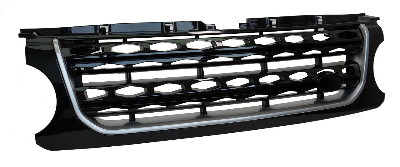 Front Grille "facelift look" - Black / Silver Black - for early Land Rover Discovery 4