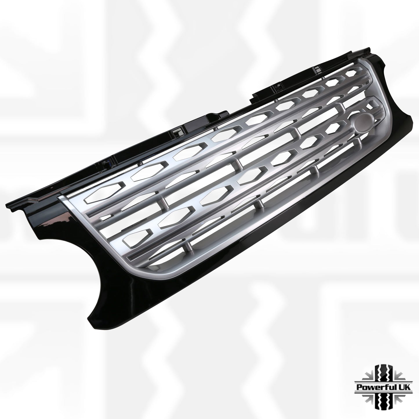 Front Grille "facelift look" - Black / Silver / Silver - for early Land Rover Discovery 4