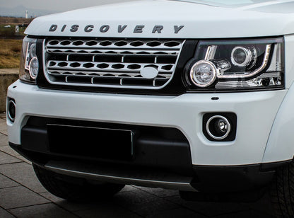 Front Grille - Black / Silver / Silver - for Land Rover Discovery 4 Facelift 2014 on