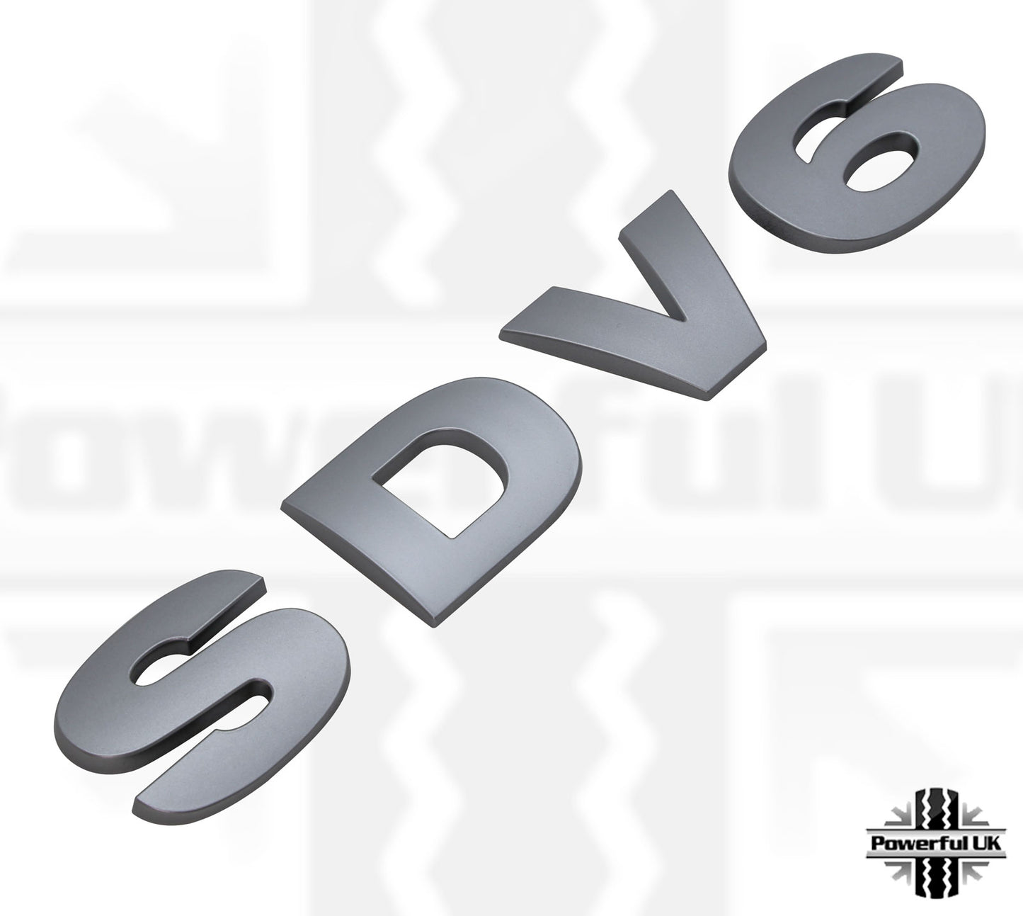 Tailgate Lettering "SDV6" - Silver - for Land Rover Discovery 3 & 4