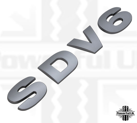 Tailgate Lettering "SDV6" - Silver - for Land Rover Discovery 3 & 4
