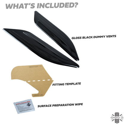 Dummy Bonnet Vents - 'All Gloss Black' for Land Rover Discovery 5