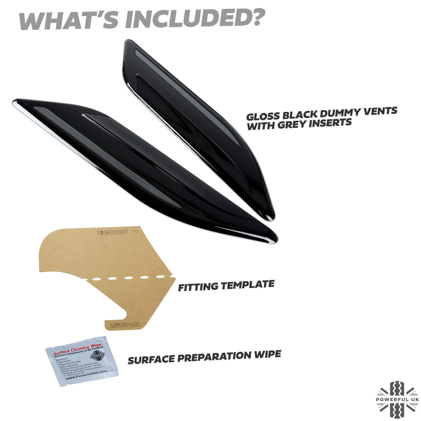 Dummy Bonnet Vents - 'Black & Grey' for Land Rover Discovery 5