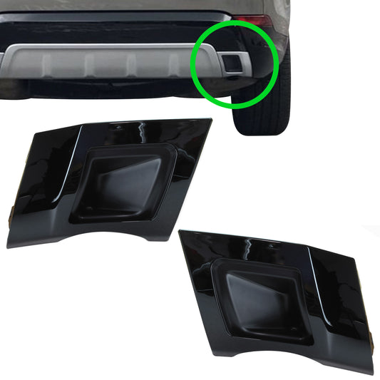 Rear Bumper Twin Exhaust Trims in Black for Land Rover Discovery 5 (2017-20) HSE dynamic