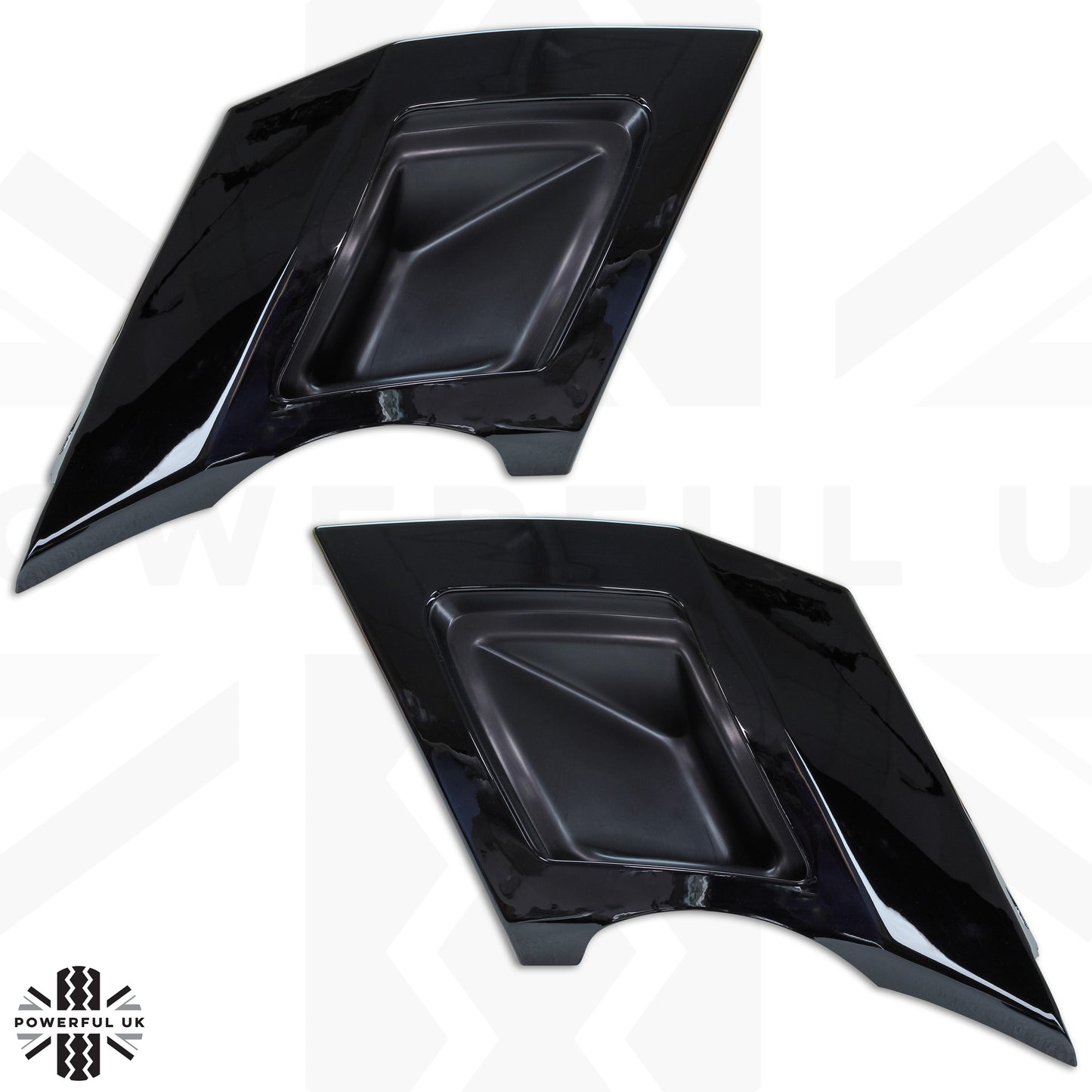 Rear Bumper Twin Exhaust Trims in Black for Land Rover Discovery 5 (2017-20) HSE dynamic