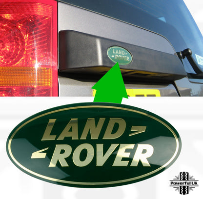 Genuine Rear Door Handle Badge - Green & Gold - for Land Rover Discovery 3 & 4