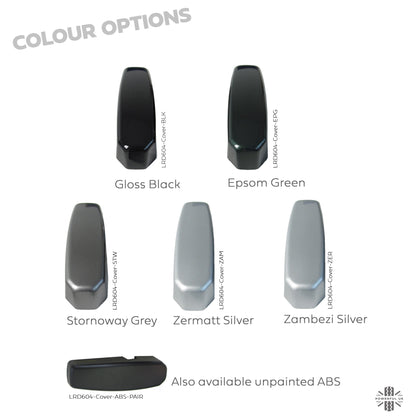 Windscreen Bracket Protector Covers - Zermatt Silver - for Land Rover Defender