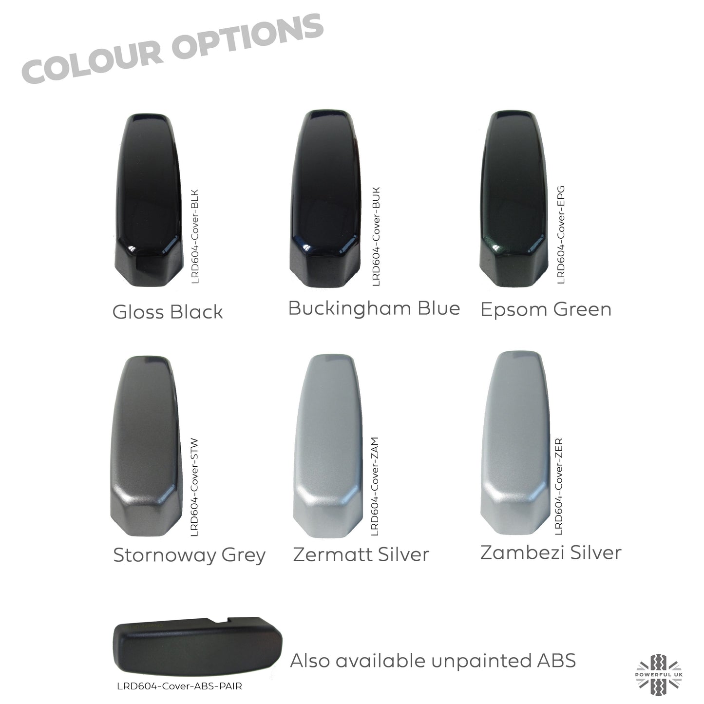 Windscreen Bracket Protector Covers - Gloss Black- for Land Rover Defender