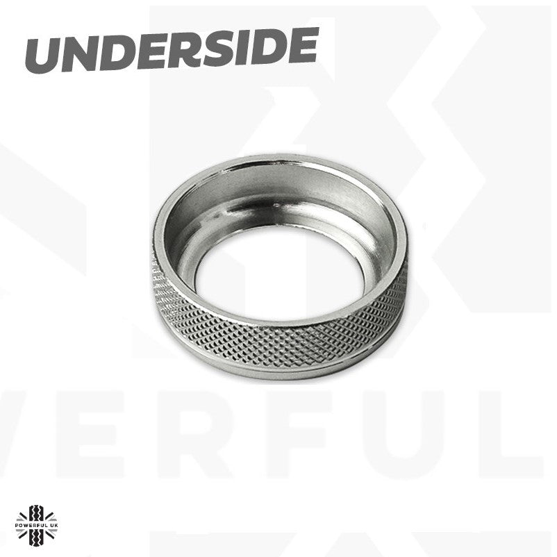 Interior Wing Mirror Control Knob Cover - SILVER - for Land Rover Defender L663