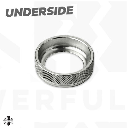 Interior Wing Mirror Control Knob Cover - SILVER - for Land Rover Defender L663