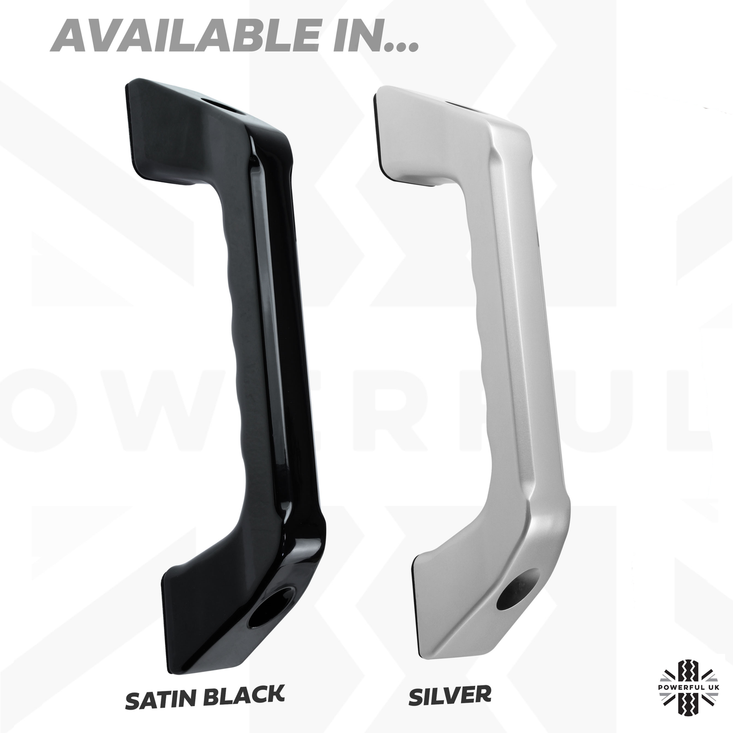 Aluminium Rear Grab Handles (Pair) for Land Rover Defender L663 - Satin Black