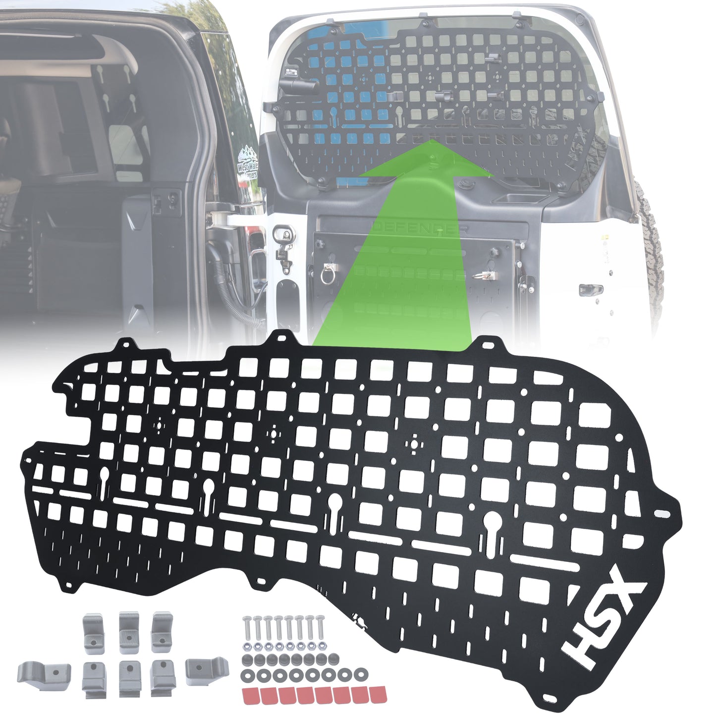 Rear Door Interior Molle Plate for Land Rover Defender L663