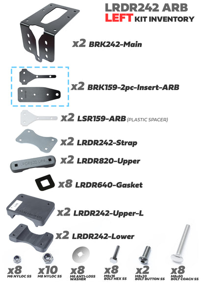 Cross Bar Awning Quick Release Mount Kit for Land Rover Defender L663 - for ARB - LEFT