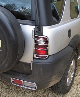 Rear Light Guards - Chrome - for Land Rover Freelander 1 upto 2004
