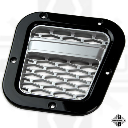 Side Vent - Black & Silver - for Land Rover Defender