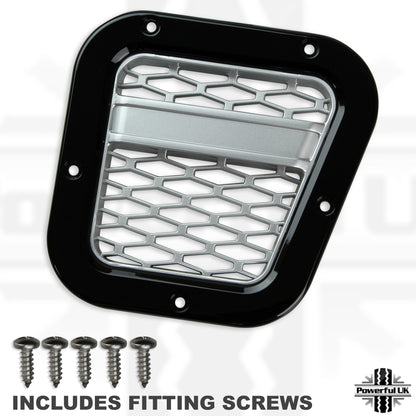 Side Vent - Black & Silver - for Land Rover Defender