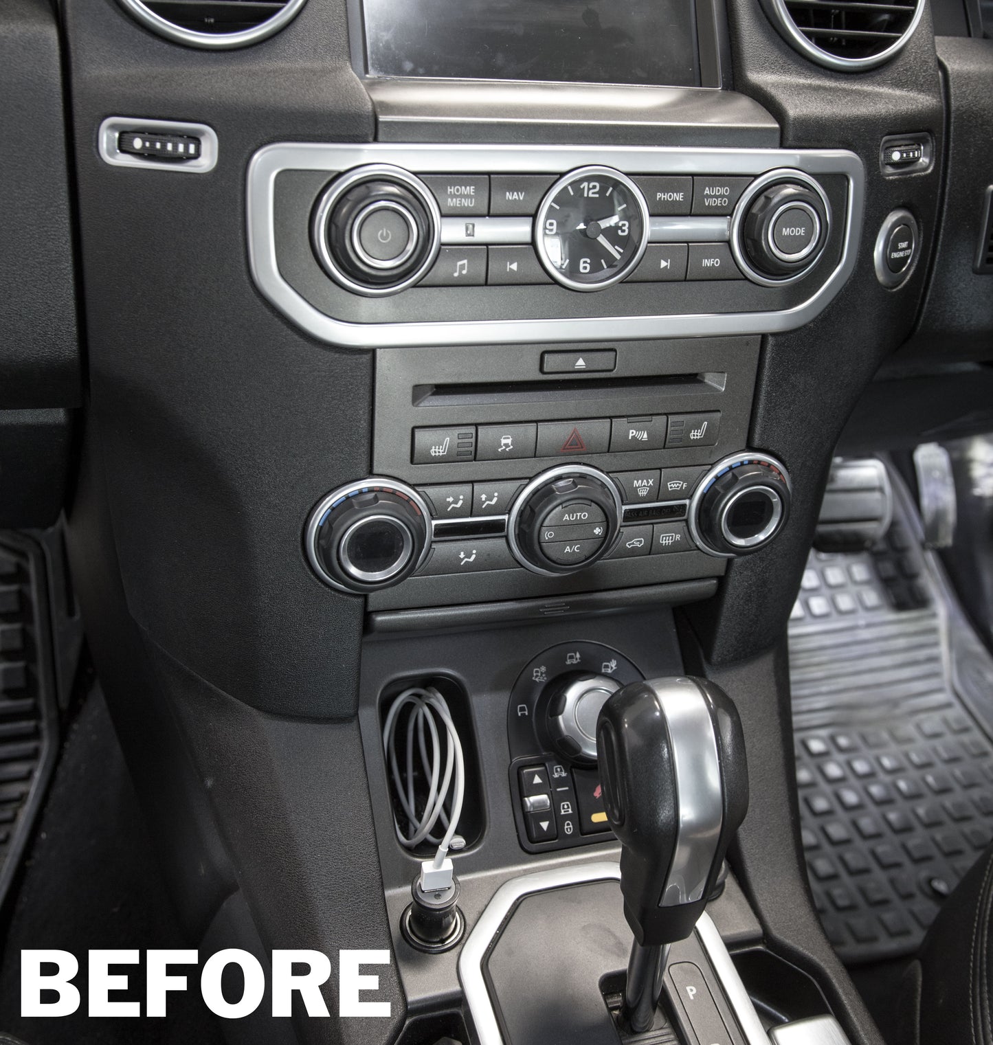 Interior Radio/Climate Control Button Covers (5 pc) - Silver - for Land Rover Discovery 4