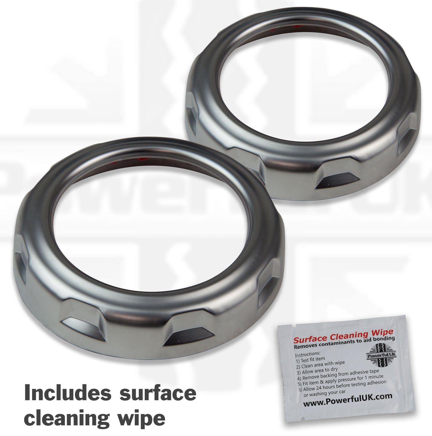 Interior Rear Air Vent Covers (pair) - Silver - for Land Rover Discovery 4