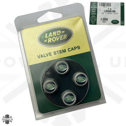 "Land Rover" Dust Valve Caps (4pc) for Range Rover - Genuine