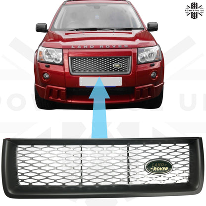 Genuine 'HST' Front Grille in Grey & Silver for Land Rover Freelander 2 (06-10)
