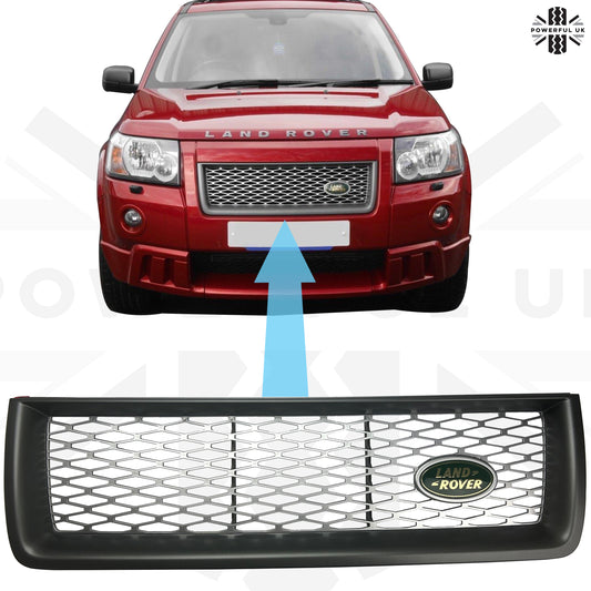 Genuine 'HST' Front Grille in Grey & Silver for Land Rover Freelander 2 (06-10)