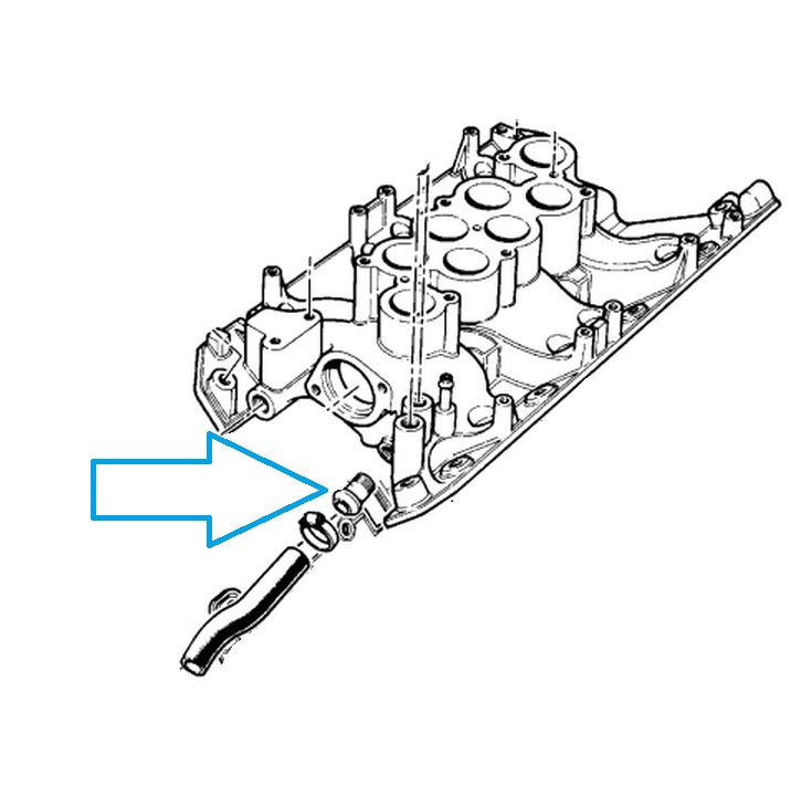 Manifold Bypass pipe (Heater Connector Adaptor) for Range Rover V8 EFi Engine