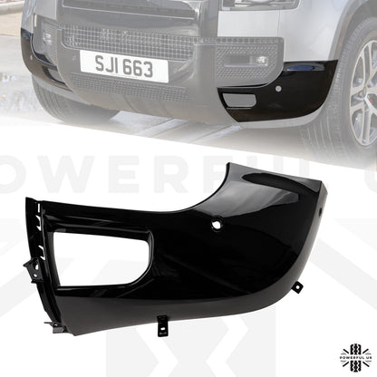 Front Bumper Corner for Land Rover Defender L663 in Gloss Black - LEFT