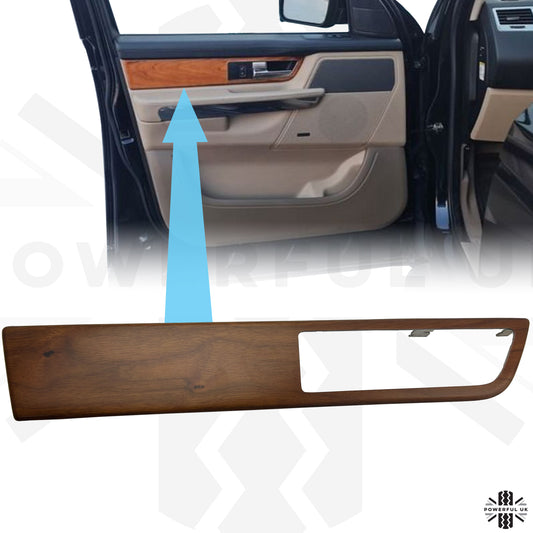 Front Left Door Card Insert for Range Rover Sport 2010-13 - Walnut