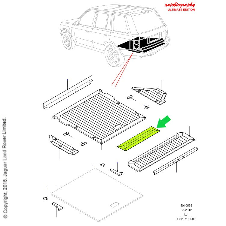 Genuine Wooden Teak Tailgate Boot Panel for Range Rover L322 Ultimate Edition