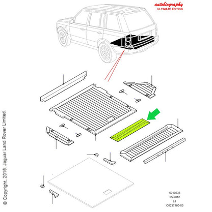 Genuine Wooden Teak Tailgate Boot Panel for Range Rover L322 Ultimate Edition