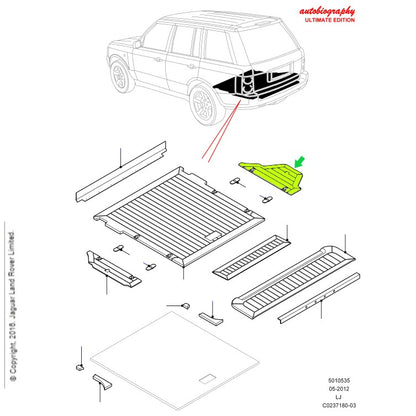 Genuine Wooden Teak Right Hand Boot Liner Panel for Range Rover L322 Ultimate Edition