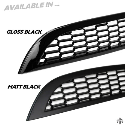 Front Grille Kit 2001-06 - Gloss Black Mesh - for BMW Mini