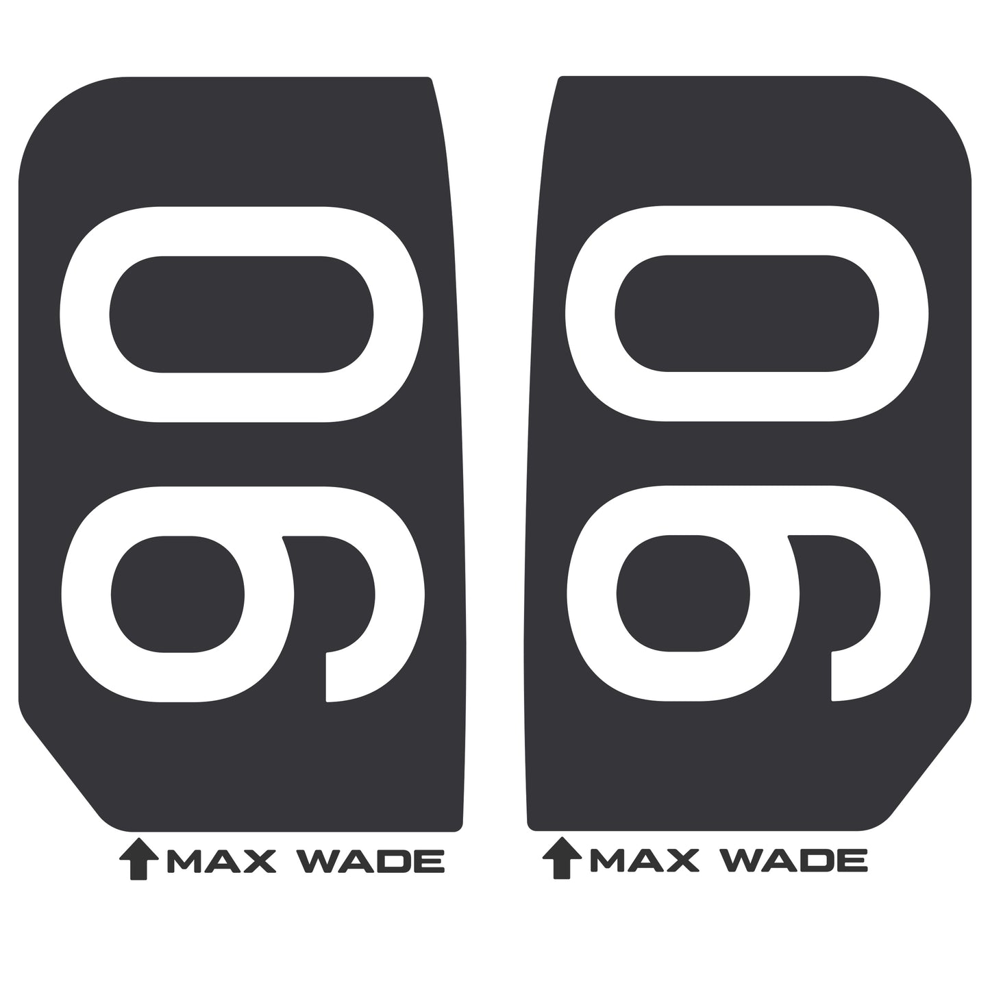 Door/Side Vent Decal Kit - '90' - Matte Black for Land Rover Defender L663