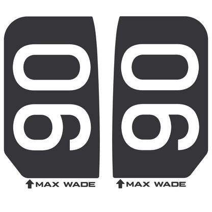 Door/Side Vent Decal Kit - '90' - Matte Black for Land Rover Defender L663