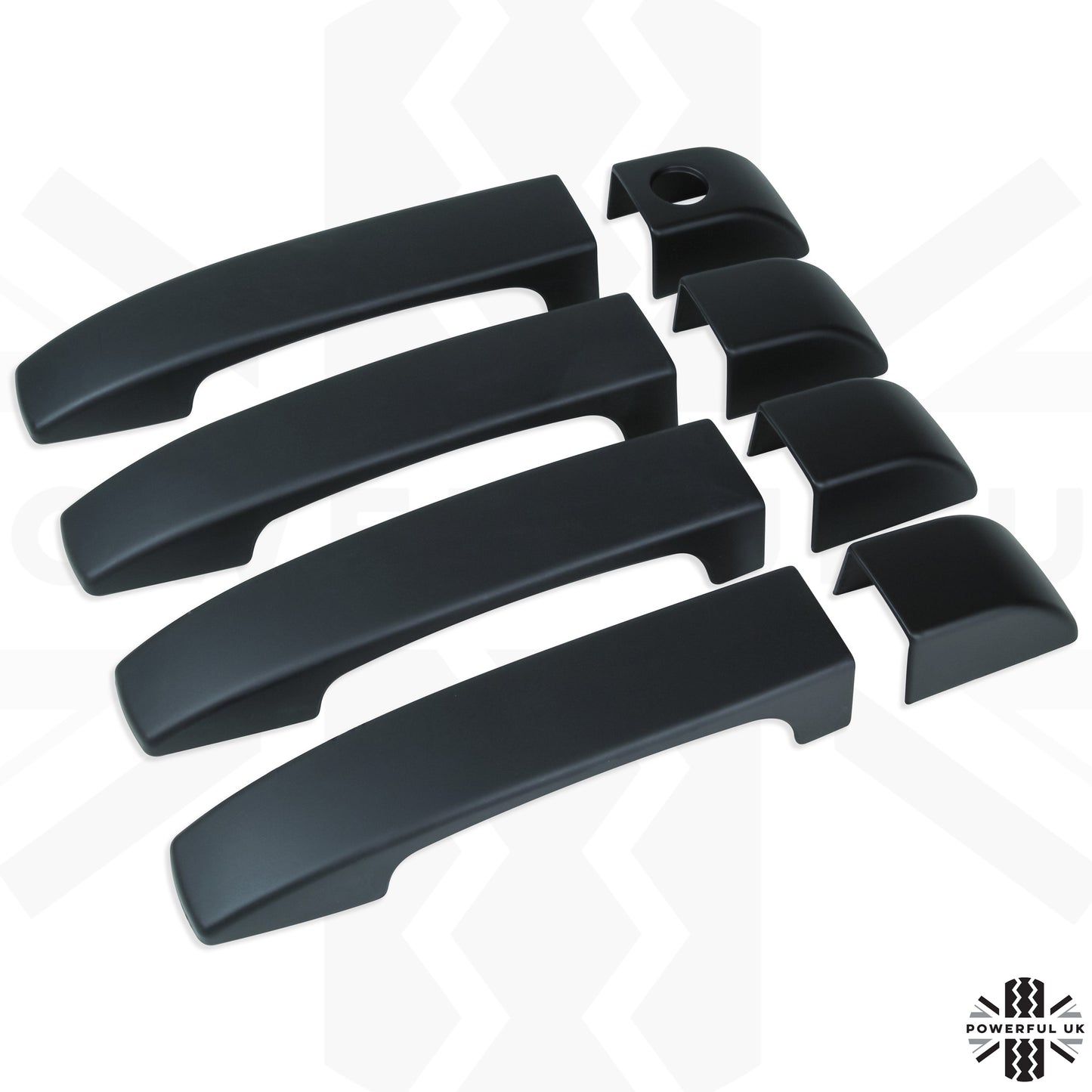Door Handle Covers (8pc) for Range Rover L322   - Matt Black