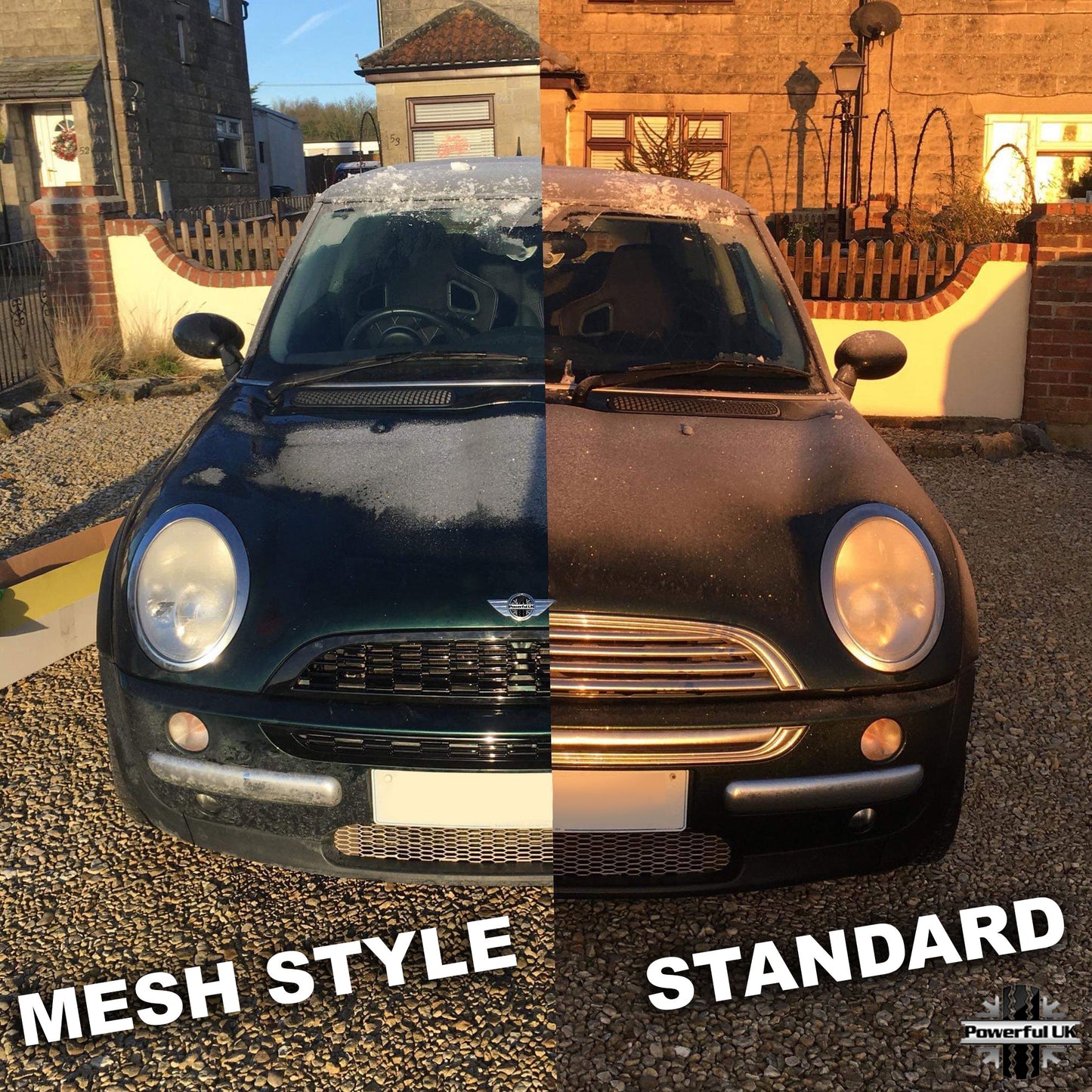 Front Grille Kit 2001-06 - Gloss Black Mesh - for BMW Mini