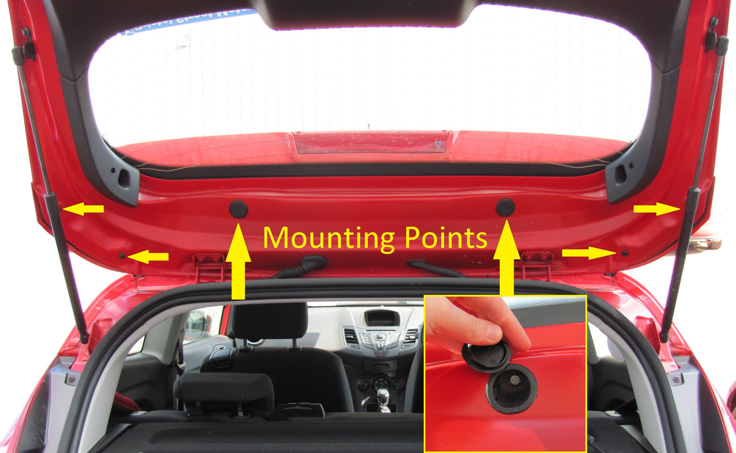 ST Style Rear Spoiler - Primer - for Ford Fiesta Mk 7