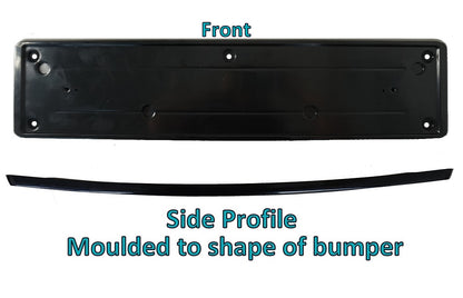 Front Number Plate Plinth - Black - for Land Rover Freelander 2