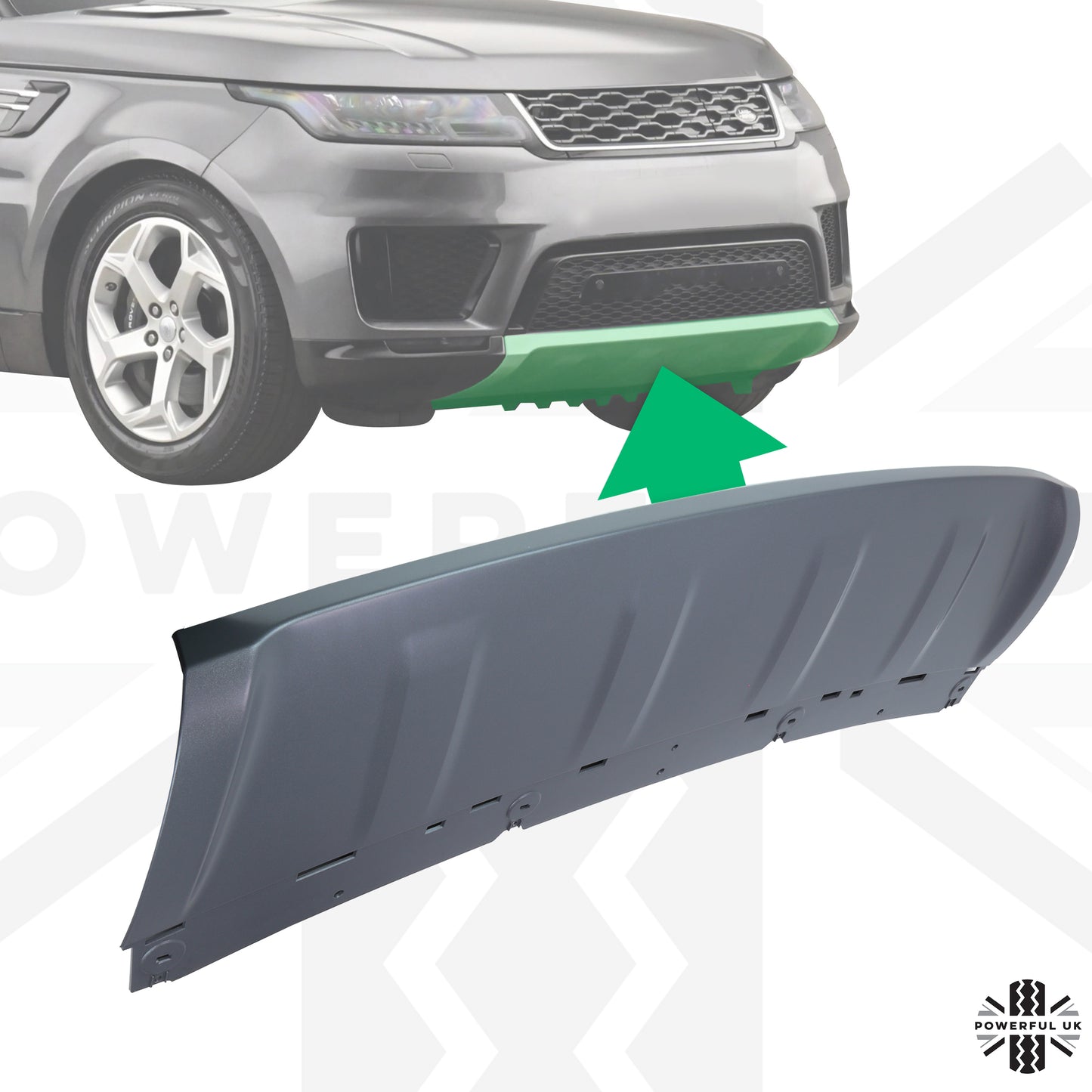 Genuine Front Tow Eye Cover for Range Rover Sport L494 2018+ - Dark Techno Silver